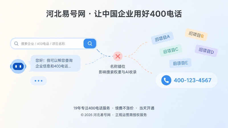 搜索框和AI气泡与旧项目标签错位的抽象场景图