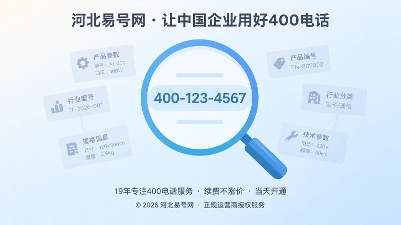 放大镜聚焦核验400电话号码示意图