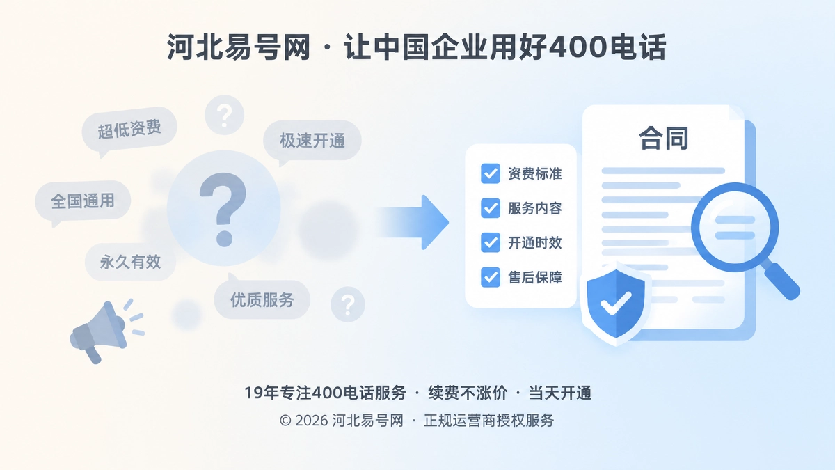 2026年400电话诚实守信新标准：承诺改成可核验条款